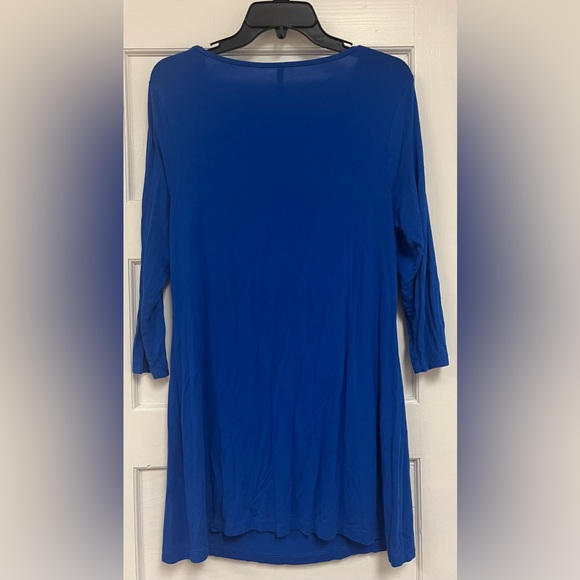 Ruby Ribbon L Long Sleeve Royal Blue Knit Top Slimming - Picture 4 of 9